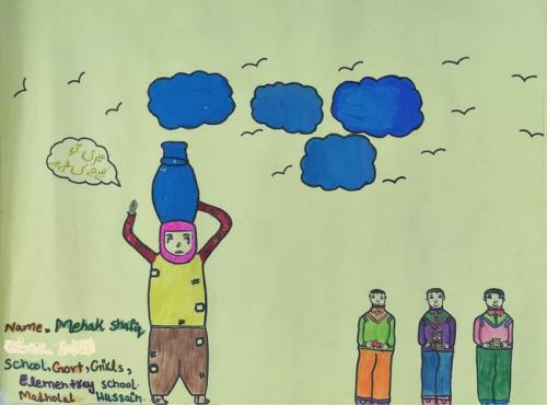 Winner of poster competition from GGES Madhulal Hussain school on Day against child labor(1)